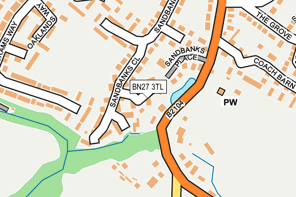 BN27 3TL map - OS OpenMap – Local (Ordnance Survey)