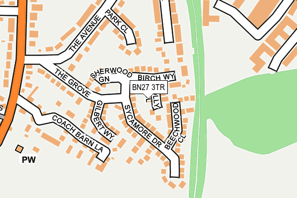 BN27 3TR map - OS OpenMap – Local (Ordnance Survey)