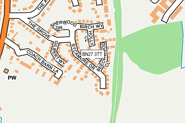 BN27 3TT map - OS OpenMap – Local (Ordnance Survey)