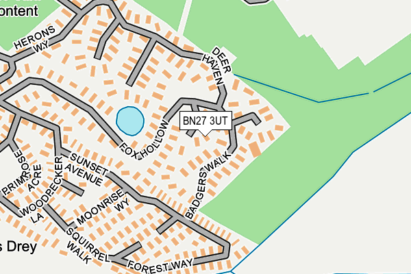 BN27 3UT map - OS OpenMap – Local (Ordnance Survey)