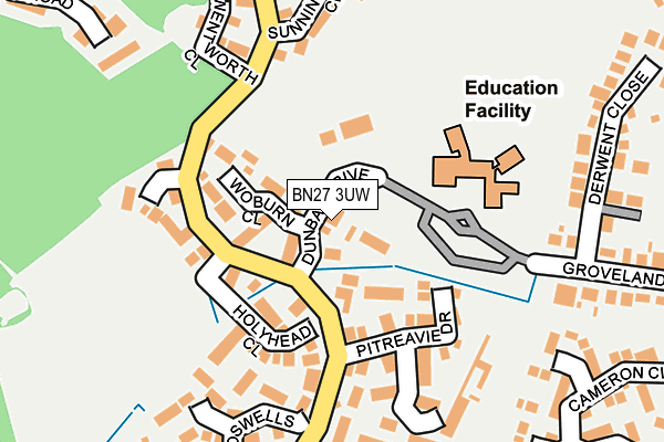 BN27 3UW map - OS OpenMap – Local (Ordnance Survey)