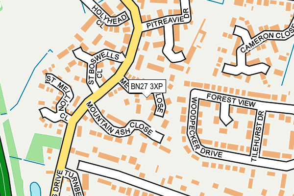 BN27 3XP map - OS OpenMap – Local (Ordnance Survey)