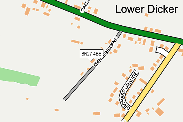 BN27 4BE map - OS OpenMap – Local (Ordnance Survey)