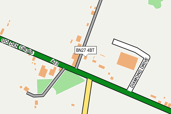 BN27 4BT map - OS OpenMap – Local (Ordnance Survey)
