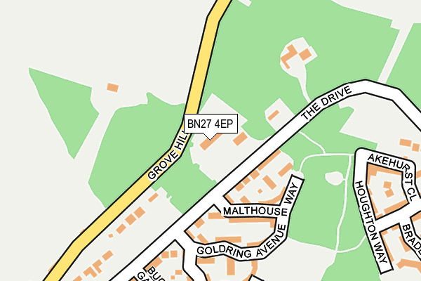 BN27 4EP map - OS OpenMap – Local (Ordnance Survey)