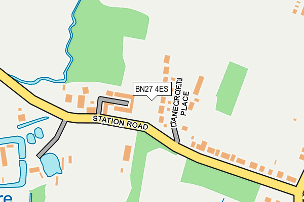 BN27 4ES map - OS OpenMap – Local (Ordnance Survey)