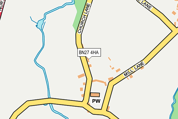 BN27 4HA map - OS OpenMap – Local (Ordnance Survey)