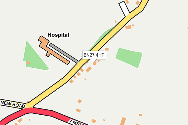 BN27 4HT map - OS OpenMap – Local (Ordnance Survey)