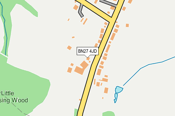 BN27 4JD map - OS OpenMap – Local (Ordnance Survey)