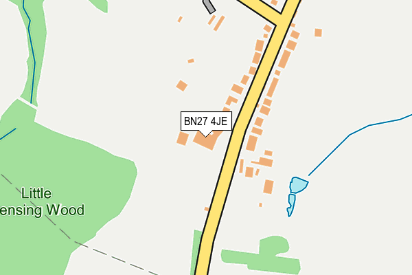 BN27 4JE map - OS OpenMap – Local (Ordnance Survey)
