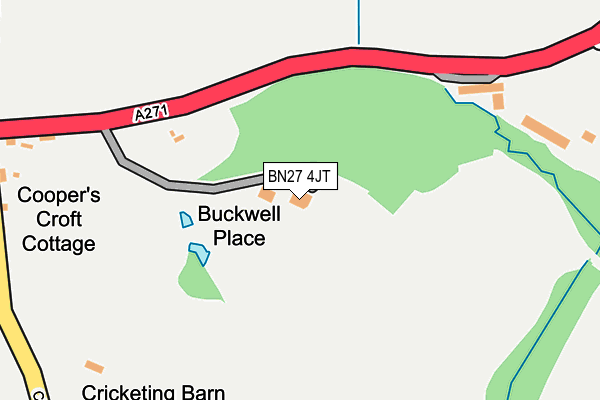 BN27 4JT map - OS OpenMap – Local (Ordnance Survey)