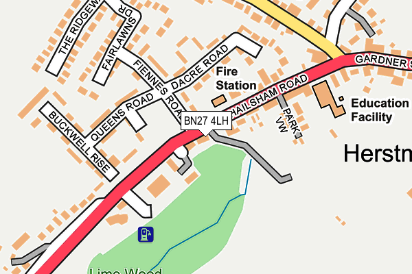 BN27 4LH map - OS OpenMap – Local (Ordnance Survey)