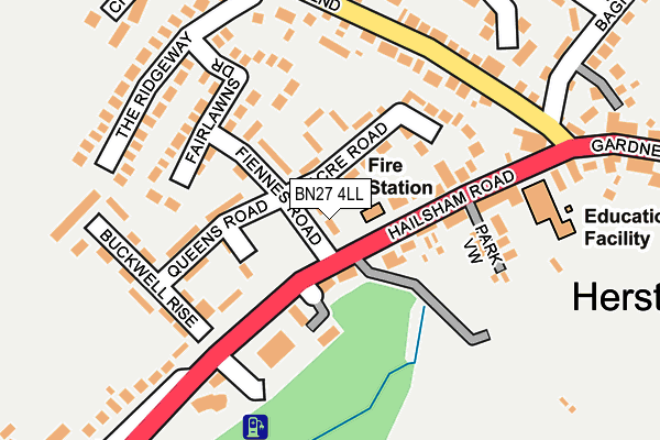 BN27 4LL map - OS OpenMap – Local (Ordnance Survey)