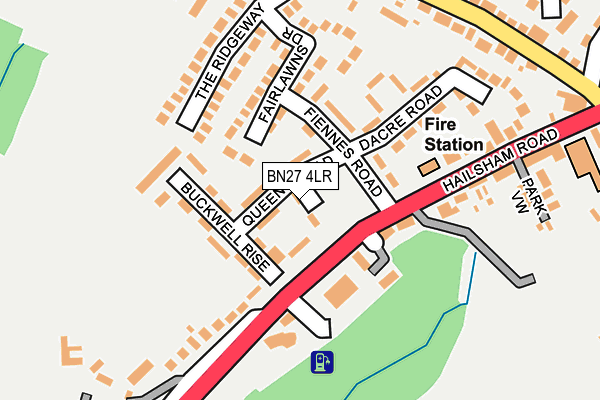 BN27 4LR map - OS OpenMap – Local (Ordnance Survey)