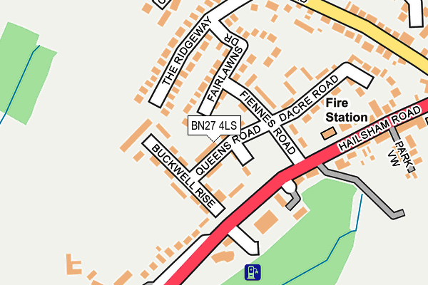 BN27 4LS map - OS OpenMap – Local (Ordnance Survey)