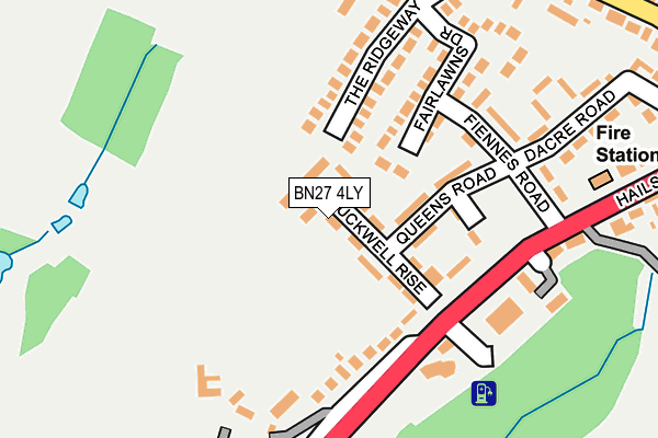 BN27 4LY map - OS OpenMap – Local (Ordnance Survey)