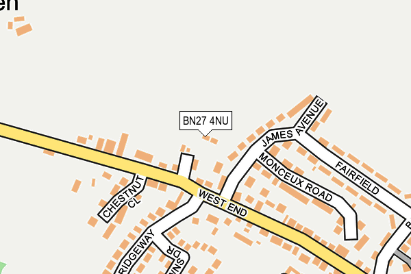 BN27 4NU map - OS OpenMap – Local (Ordnance Survey)