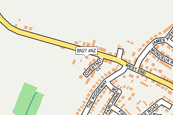BN27 4NZ map - OS OpenMap – Local (Ordnance Survey)