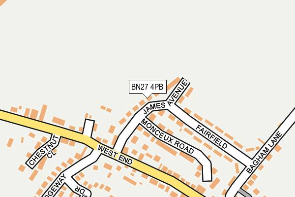 BN27 4PB map - OS OpenMap – Local (Ordnance Survey)