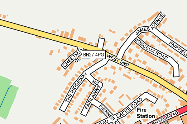 BN27 4PG map - OS OpenMap – Local (Ordnance Survey)