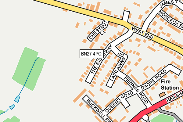 BN27 4PQ map - OS OpenMap – Local (Ordnance Survey)