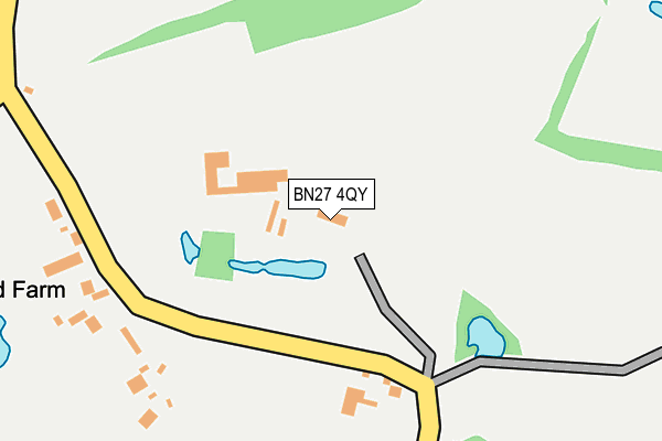 BN27 4QY map - OS OpenMap – Local (Ordnance Survey)