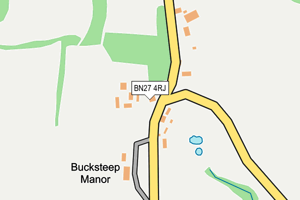 BN27 4RJ map - OS OpenMap – Local (Ordnance Survey)
