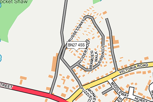 BN27 4SS map - OS OpenMap – Local (Ordnance Survey)