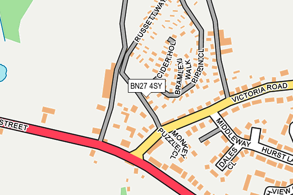 BN27 4SY map - OS OpenMap – Local (Ordnance Survey)