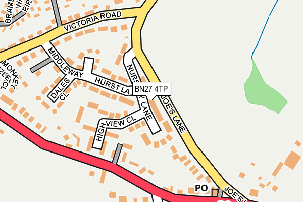 BN27 4TP map - OS OpenMap – Local (Ordnance Survey)