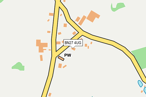 BN27 4UG map - OS OpenMap – Local (Ordnance Survey)