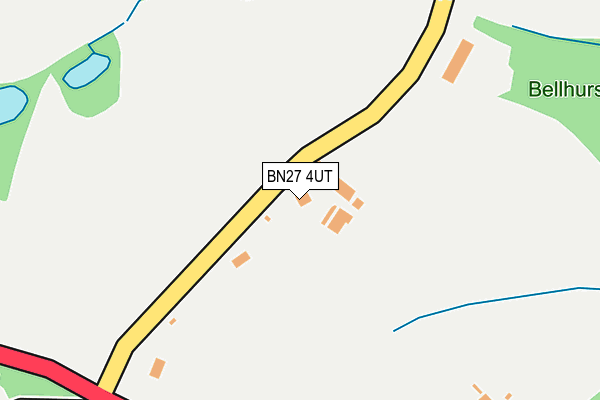 BN27 4UT map - OS OpenMap – Local (Ordnance Survey)
