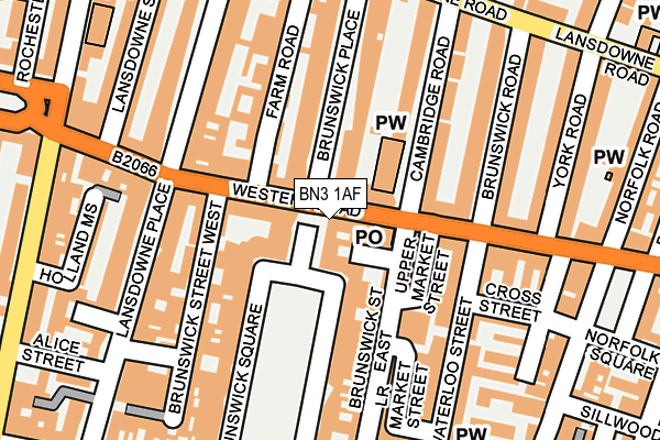 BN3 1AF map - OS OpenMap – Local (Ordnance Survey)