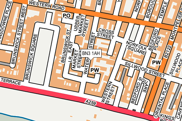 BN3 1AH map - OS OpenMap – Local (Ordnance Survey)