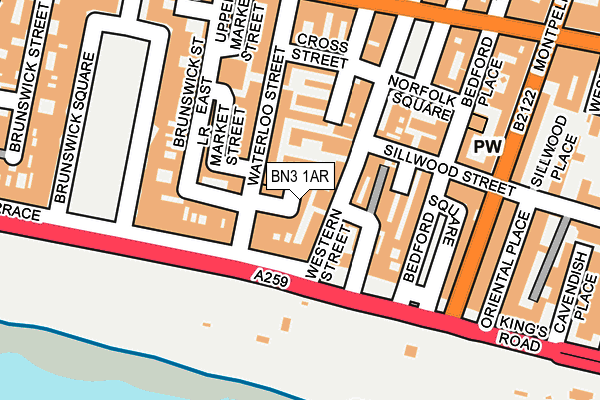BN3 1AR map - OS OpenMap – Local (Ordnance Survey)