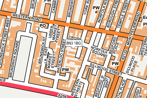 BN3 1BG map - OS OpenMap – Local (Ordnance Survey)