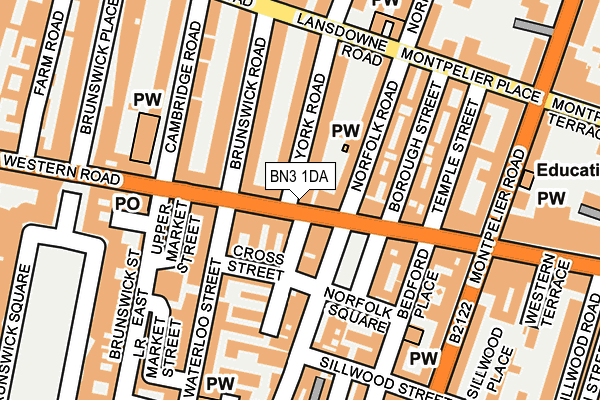 BN3 1DA map - OS OpenMap – Local (Ordnance Survey)
