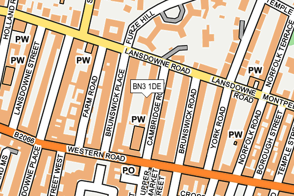 BN3 1DE map - OS OpenMap – Local (Ordnance Survey)