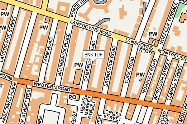 BN3 1DF map - OS OpenMap – Local (Ordnance Survey)