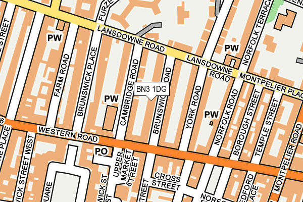 BN3 1DG map - OS OpenMap – Local (Ordnance Survey)