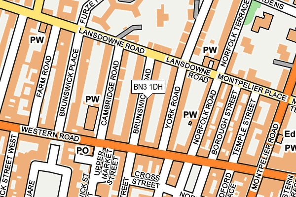 BN3 1DH map - OS OpenMap – Local (Ordnance Survey)