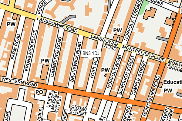 BN3 1DJ map - OS OpenMap – Local (Ordnance Survey)