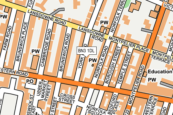 BN3 1DL map - OS OpenMap – Local (Ordnance Survey)