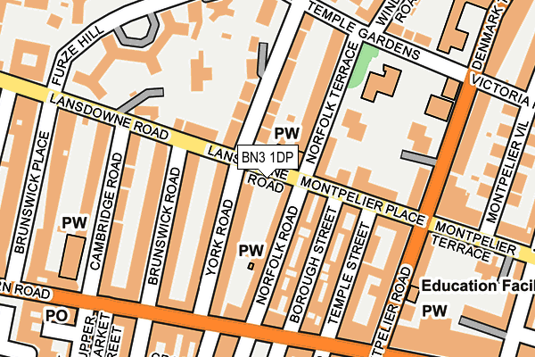 BN3 1DP map - OS OpenMap – Local (Ordnance Survey)