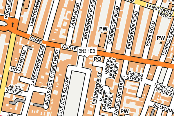 Map of 6 BRUNSWICK PLACE (HOVE) LIMITED at local scale