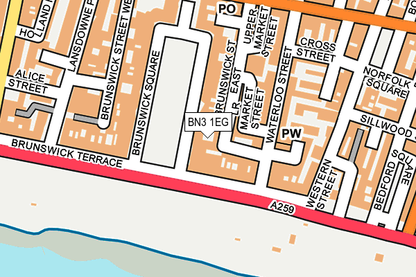 BN3 1EG map - OS OpenMap – Local (Ordnance Survey)