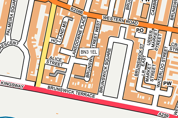 BN3 1EL map - OS OpenMap – Local (Ordnance Survey)