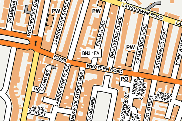 BN3 1FA map - OS OpenMap – Local (Ordnance Survey)