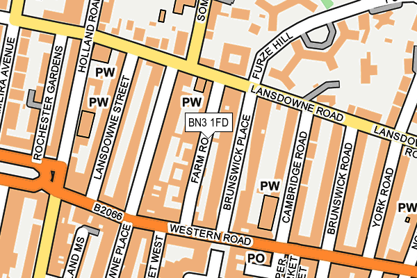 BN3 1FD map - OS OpenMap – Local (Ordnance Survey)
