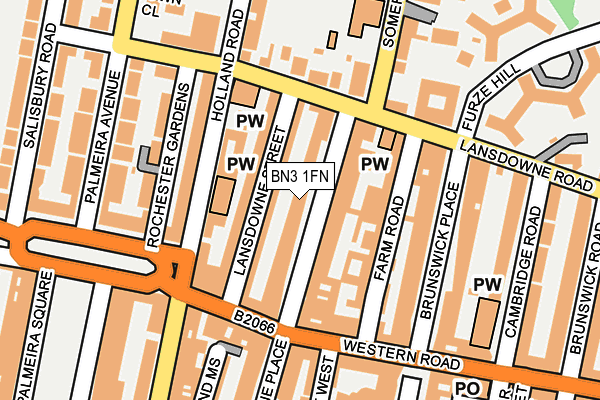 BN3 1FN map - OS OpenMap – Local (Ordnance Survey)